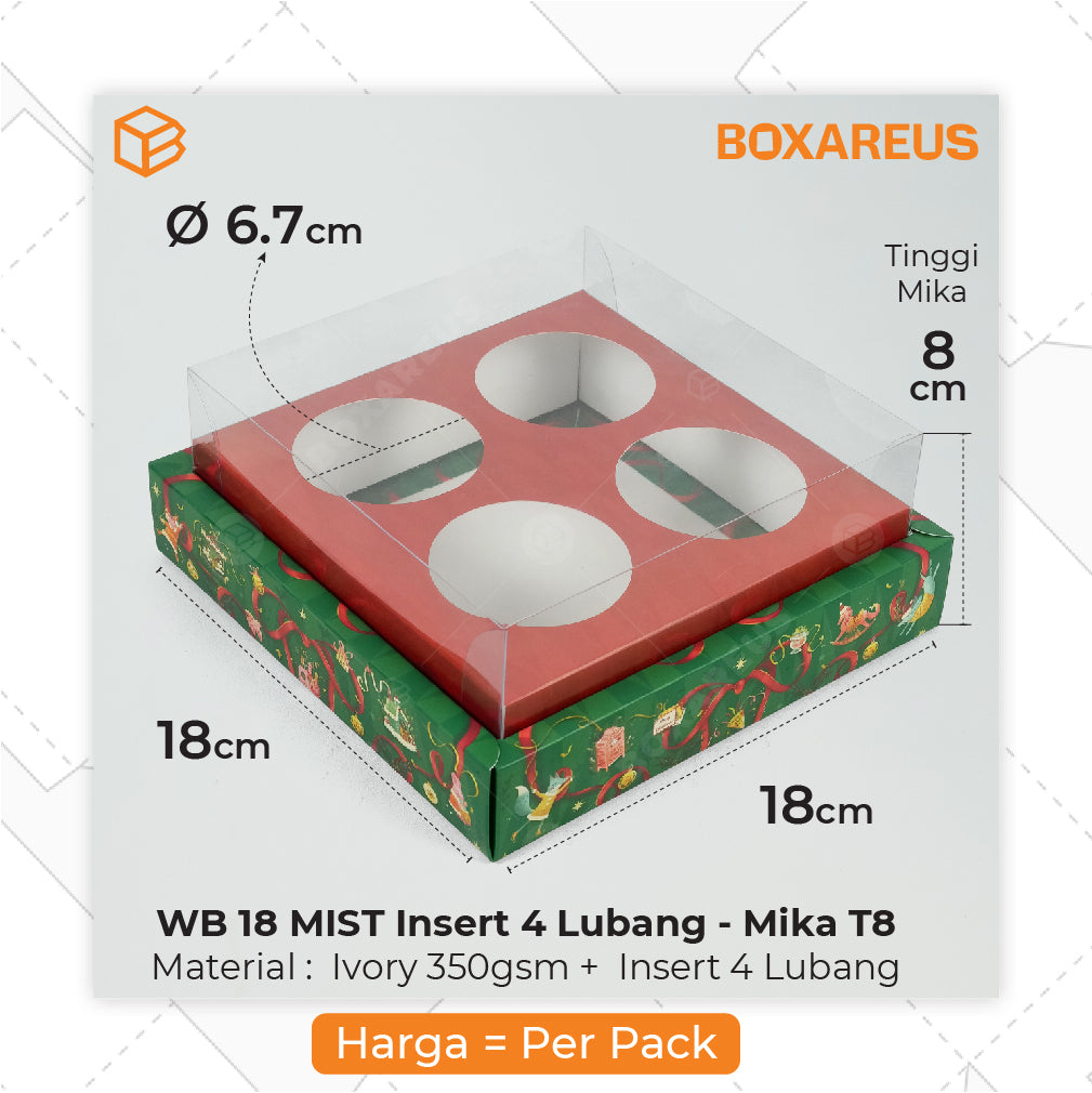 Cake Box - WB Mist Lubang 4 (10 Pc)