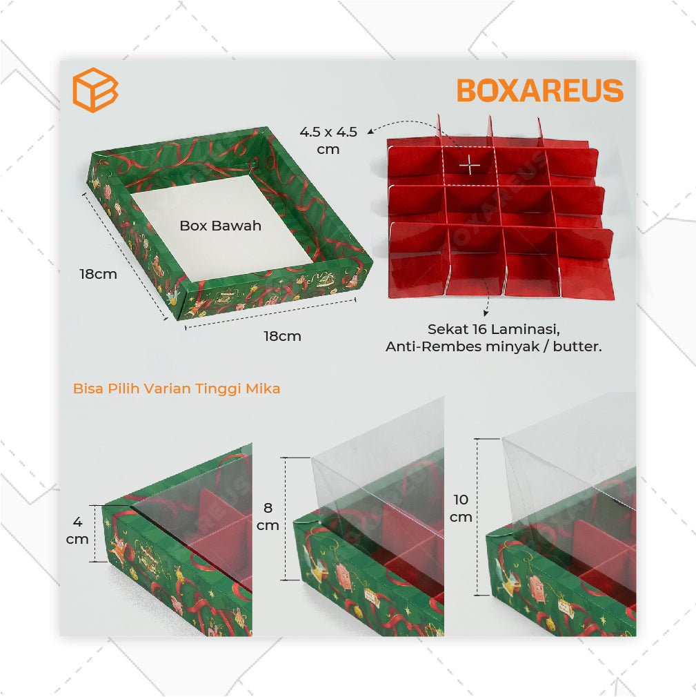 Cake Box - WB 18 Mist Sekat 16 (10 Pc)