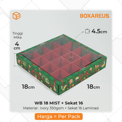 Cake Box - WB 18 Mist Sekat 16 (10 Pc)