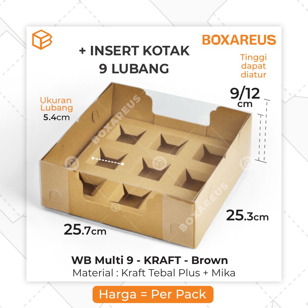 Pudding / Cup Cake Box - WB MULTI 9 (5 pc)