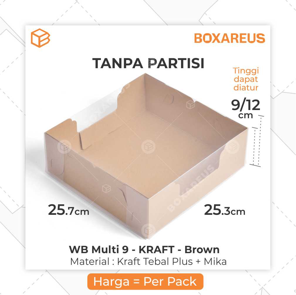 Pudding / Cup Cake Box - WB MULTI 9 (5 pc)