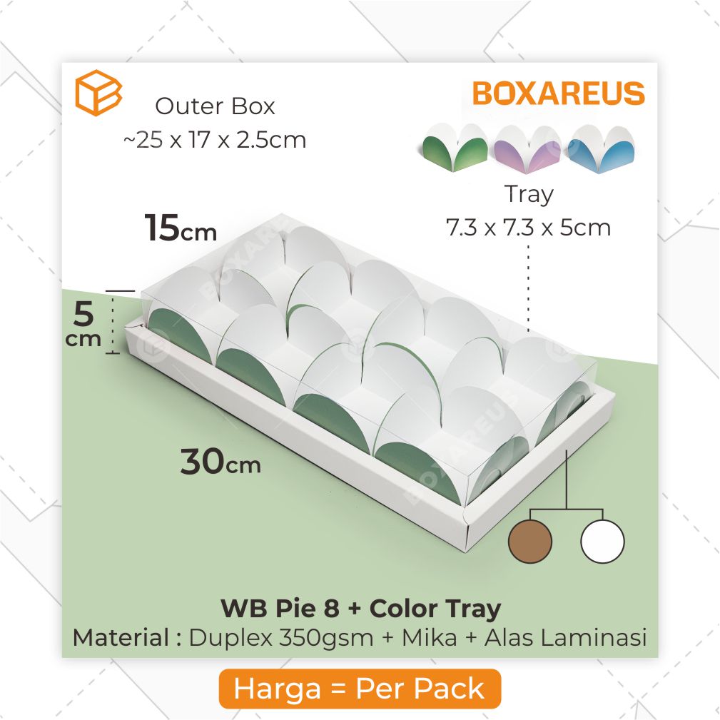 Box Pie isi 8 - WB Pie 8 Alas Idul Fitri (10 Pc)