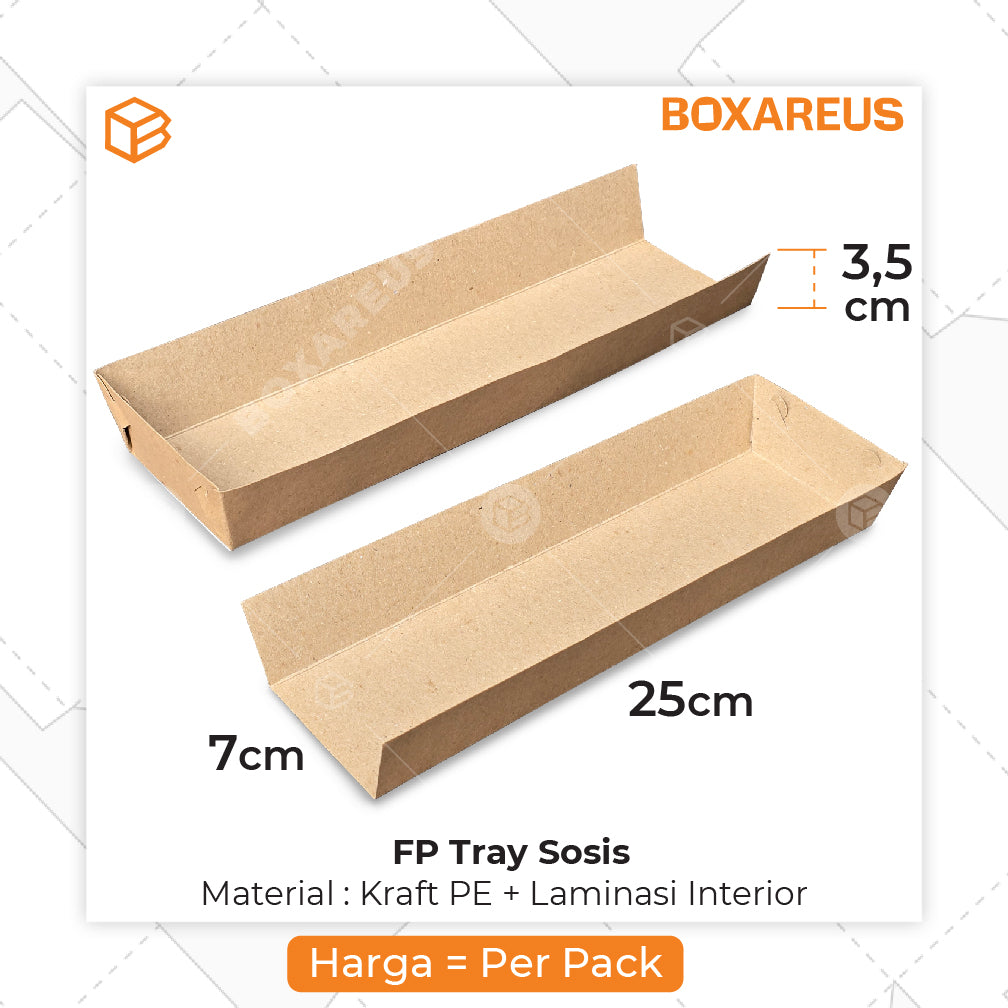 Food Tray - FP Tray Sosis Brown (50 pc)