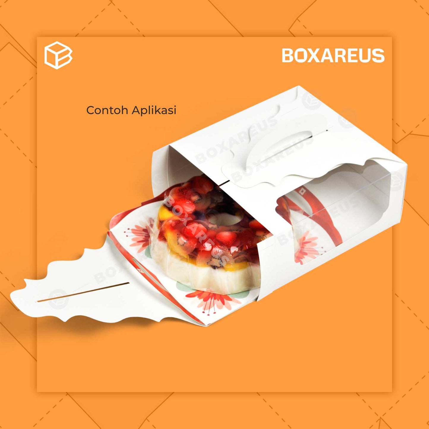Cake Box Mika - 42210 White Emboss (10 pc)