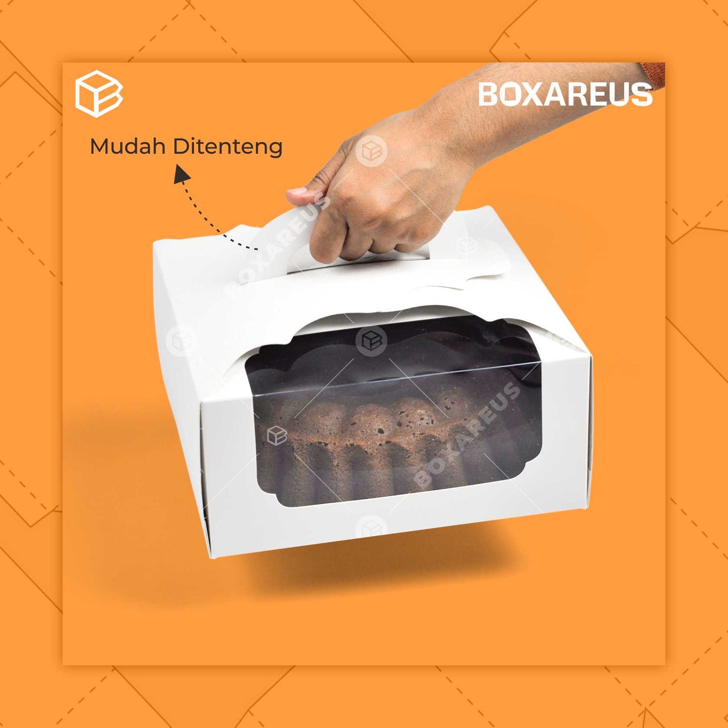 Cake Box Mika - 42210 White Emboss (10 pc)