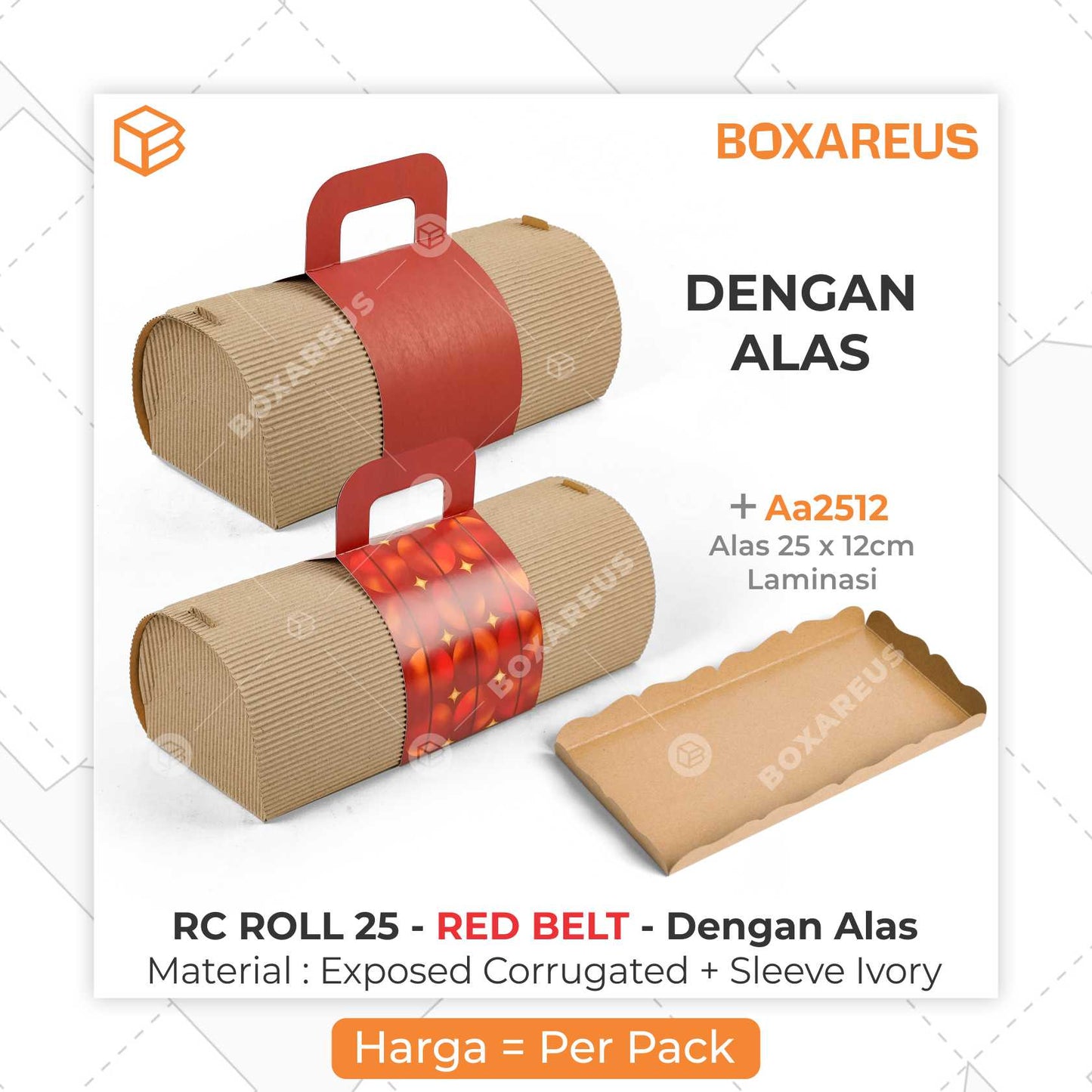 Roll Cake Box - RC ROLL25 (10 Pc)