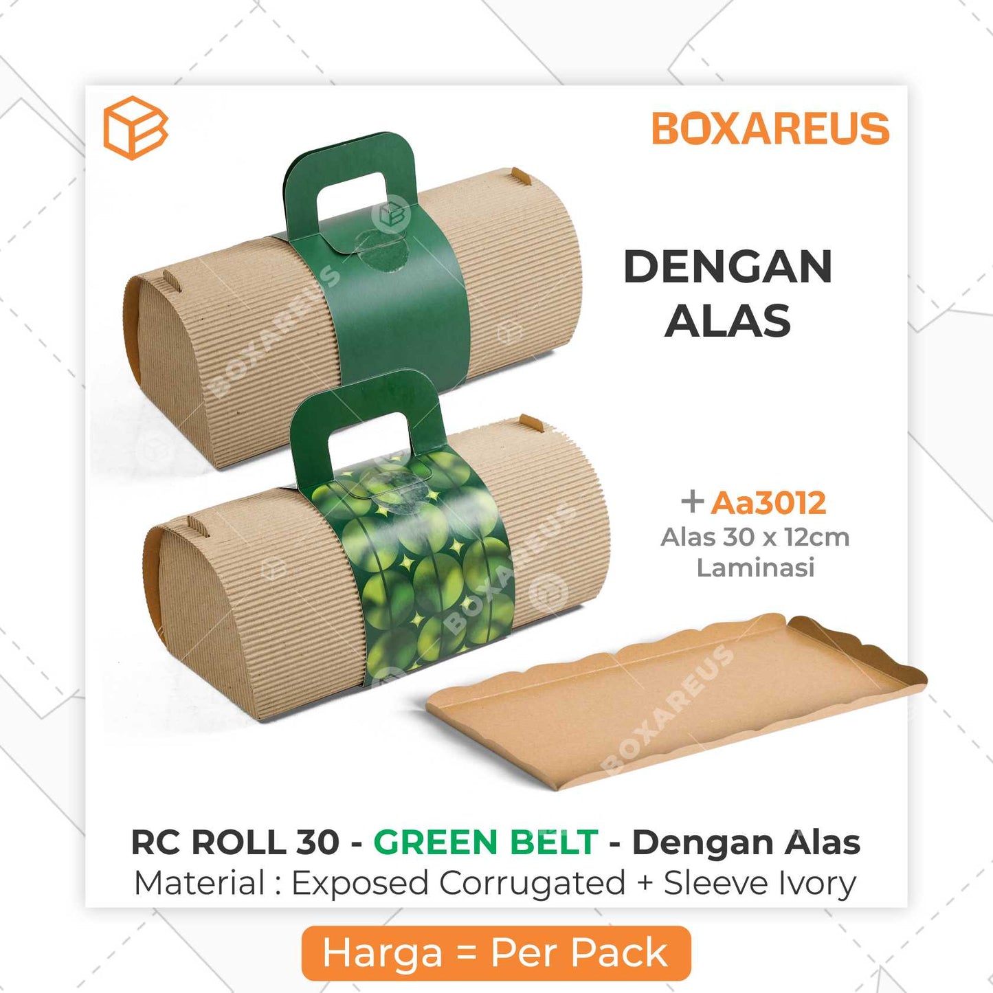 Roll Cake Box - RC ROLL30 (10 Pc)