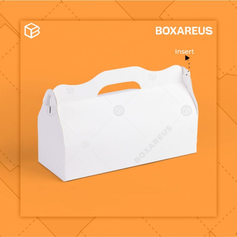 Roll Cake Box RC271075 White + Tray (10 Pc) Box Are Us